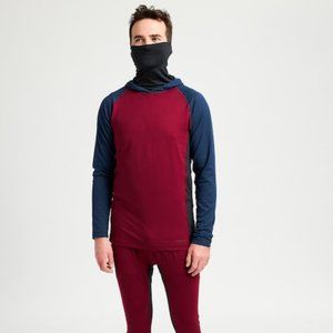 NWT Men's Burton Midweight X Base Layer Long Neck Hoodie